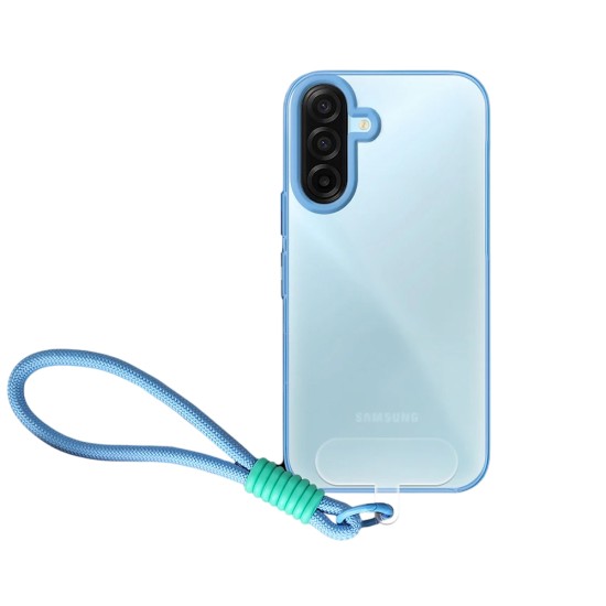 Capa de Silicone Designer Magnética com Cordão para Samsung Galaxy A37 Azul